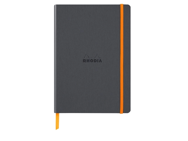 Een Notitieboek Rhodia A5 lijn 80 vel 90gr titanium koop je bij Topkantoor Repro Creatief