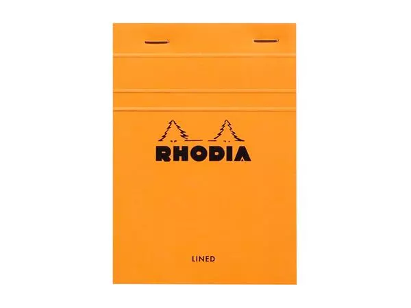 Een Schrijfblok Rhodia A6 lijn 160 pagina's 80gr oranje koop je bij Quality Office Supplies