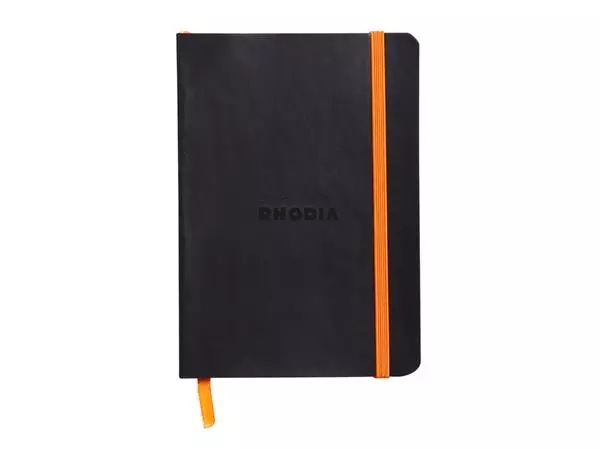 Een Notitieboek Rhodia A6 lijn 72 vel 90gr zwart koop je bij Topkantoor Repro Creatief