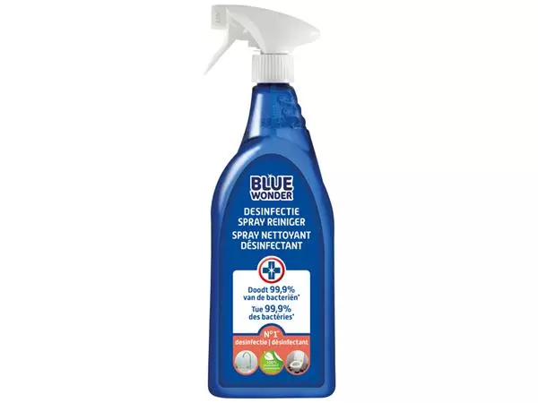 Een Desinfectiereinigerspray Blue Wonder 750ml koop je bij Company Supplies