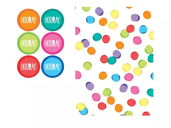 Een Uitdeelzakjes Haza Festive Colors met stickers 6 stuks koop je bij VDB Office Express B.V.