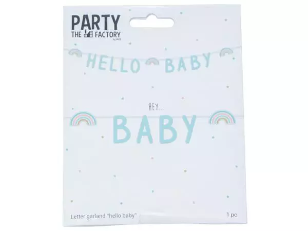 Een Letterslinger Haza Hello Baby mintgroen 2.50m koop je bij Egner kantoorspecialisten