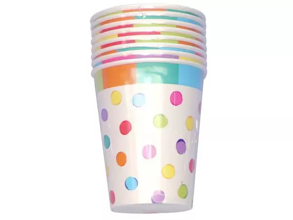 Een Bekers Haza Festive Colors 250ml 8 stuks koop je bij Kantorice office & business supplies