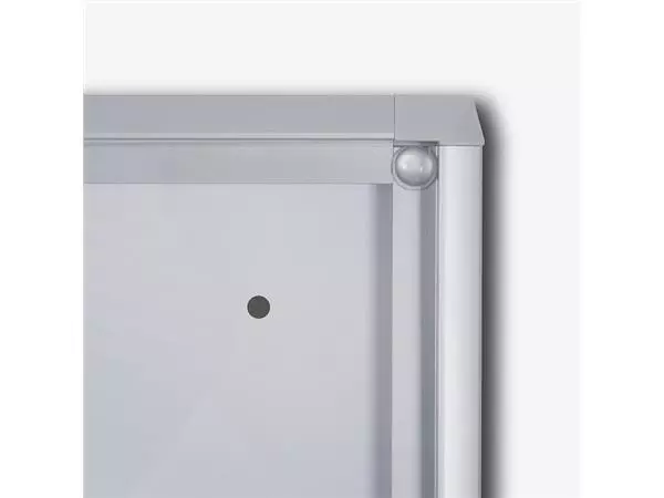 Een Vitrinebord Quantore voor binnen 2x A4 zilver koop je bij Quality Office Supplies