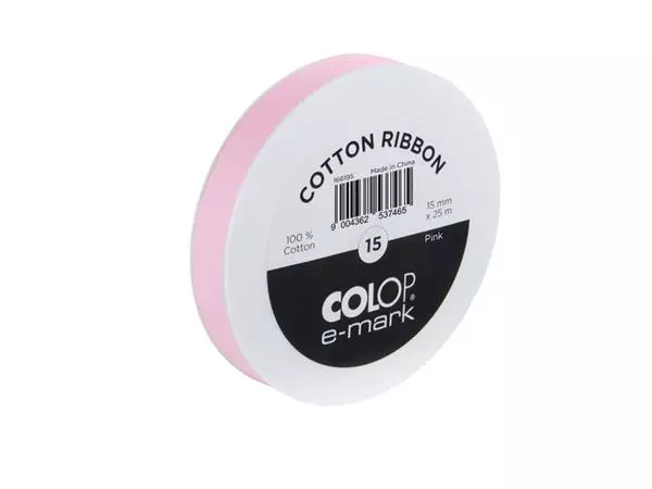 Een Lint Colop E-Mark 15mmx25m roze koop je bij Supply Mij