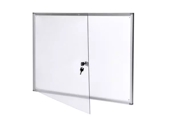 Een Binnenvitrine wand MAULextraslim whiteboard 8xA4 met slot koop je bij Quality Office Supplies