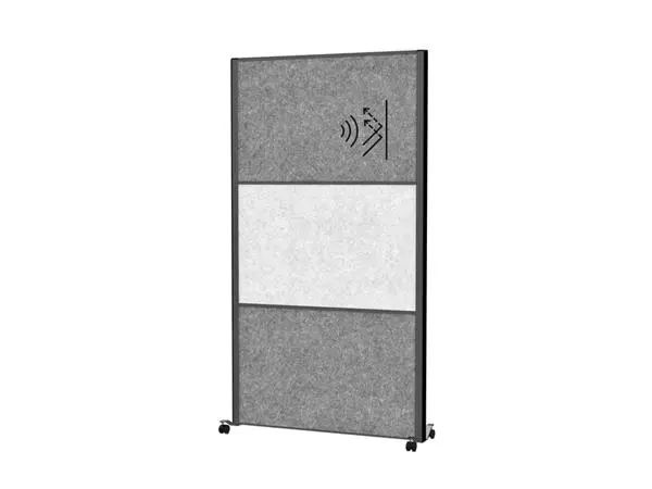 Buy your Scheidingswand MAUL akoestiek 100x180 2xdonker- 1xlichtgrijs antrac.frame mobiel at QuickOffice BV