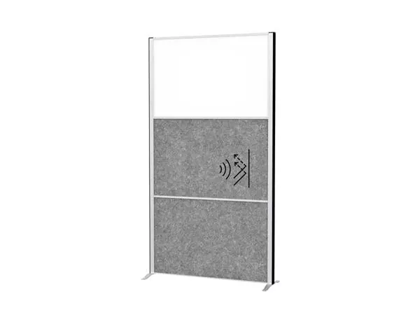 Een Cloison acoustique MAUL 100x180 2x gris foncé,1x tableau blanc/alu pied koop je bij QuickOffice BV