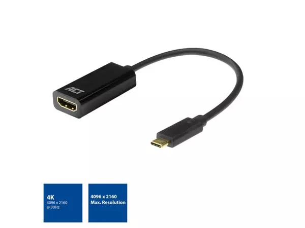 Een Adapter ACT USB-C naar HDMI 30Hz koop je bij Continu Kantoor