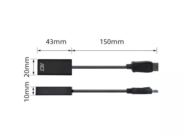 Een Adapter ACT DisplayPort naar HDMI koop je bij Kantorice office & business supplies