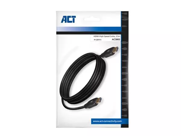 Een Kabel ACT HDMI High Speed type 1.4 2.5 meter koop je bij Jacobs