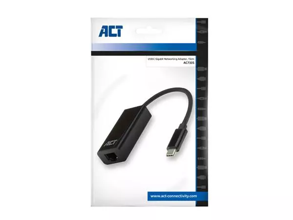 Een Adapter ACT USB-C naar Gigabit Ethernet koop je bij WinkelVolWinkels