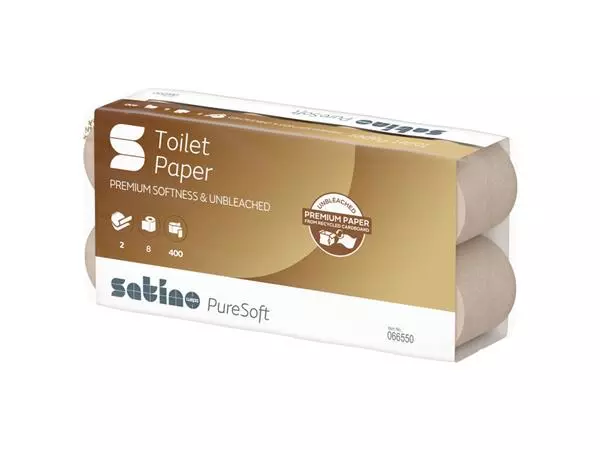 Toiletpapier Satino PureSoft MT1 2-laags 400vel naturel 066550