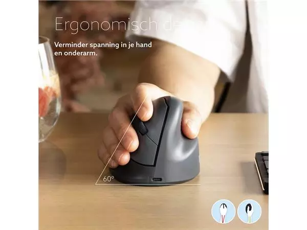 Een Muis R-Go Ergonomisch HE Basic Wireless Rechts M koop je bij Schellen Boek- en Kantoorboekhandel