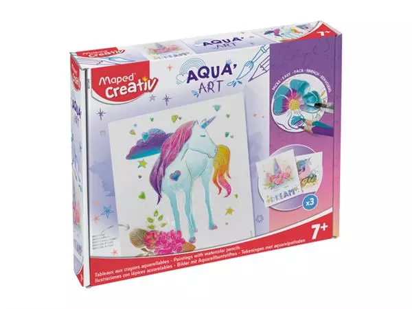 Een Hobbyset Maped Creativ Aqua'Art eenhoorn 14-delig assorti koop je bij De Rijk Kantoorshop