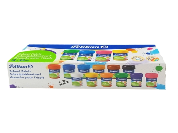 Buy your Plakkaatverf Pelikan 20ml assorti doos à 12 potjes at QuickOffice BV