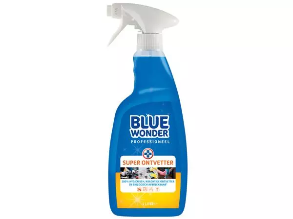 Een Ontvetter Blue Wonder prof superontvetter spray 1L koop je bij All Office Kuipers BV
