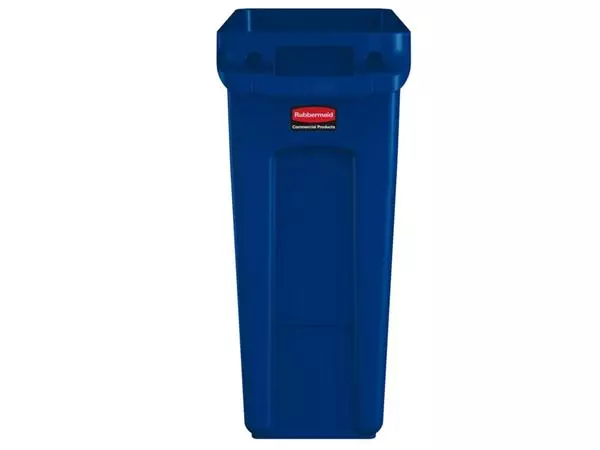 Een Afvalbak Rubbermaid Slim Jim Vented met luchtsleuven 60liter blauw koop je bij WinkelVolWinkels