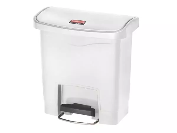 Een Pedaalemmer Rubbermaid Slim Jim Step-On 15liter wit koop je bij QuickOffice BV