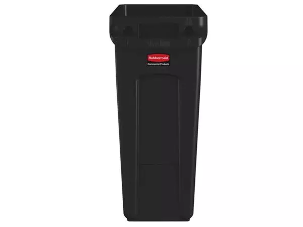 Een Afvalbak Rubbermaid Slim Jim Vented met luchtsleuven 60liter bruin koop je bij Friese Schrijfkamer