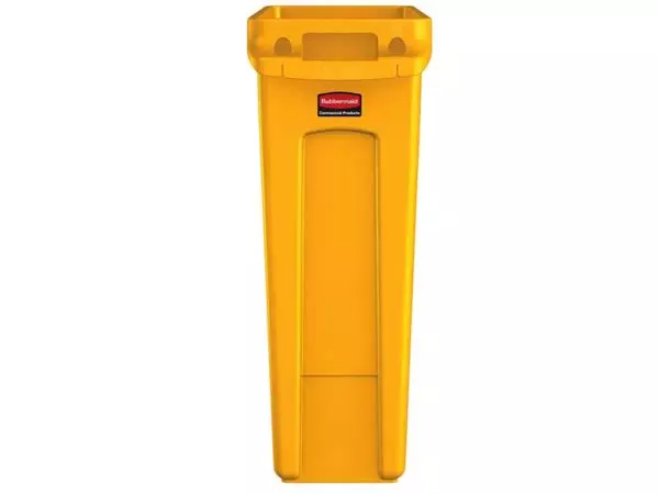 Een Afvalbak Rubbermaid Slim Jim Vented met luchtsleuven 87liter geel koop je bij Kantorice office & business supplies