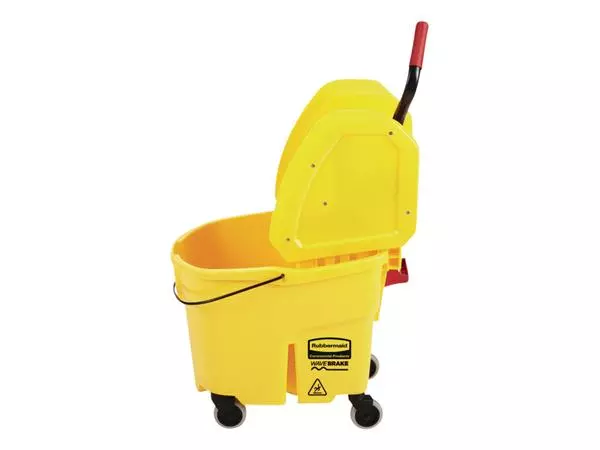 Een Mopemmer Rubbermaid Wavebrake met wringer 33liter geel koop je bij Topkantoor Repro Creatief