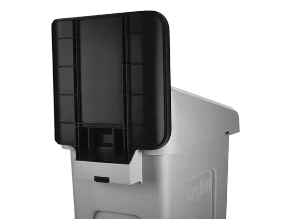 Een Paneel Rubbermaid Slim Jim Recyclestation voor label zwart koop je bij Kantorice office & business supplies