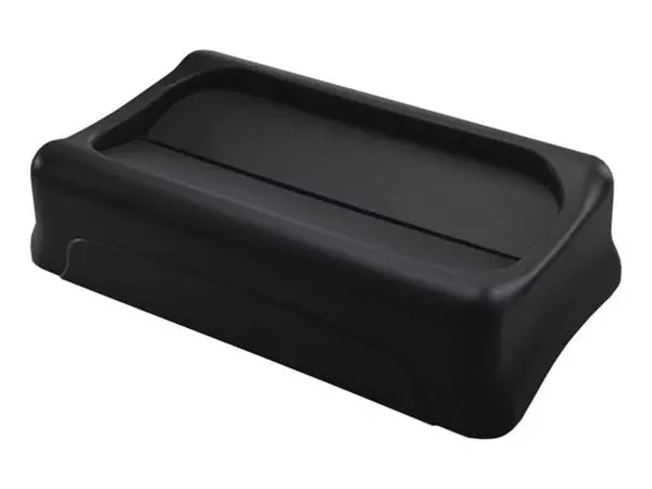 Een Couvercle basculant Rubbermaid Slim Jim Vented fermé noir koop je bij QuickOffice BV