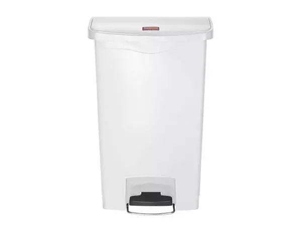 Een Pedaalemmer Rubbermaid Slim Jim Step-On 50liter wit koop je bij De Rijk Kantoorshop