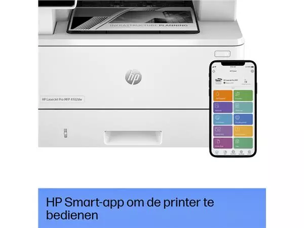 Een Multifunctional Laser printer HP laserjet 4102dw koop je bij De Joma BV