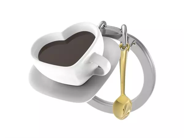 Een Sleutelhanger Metalmorphose "Coffee lover" koop je bij Romijn Office Supply