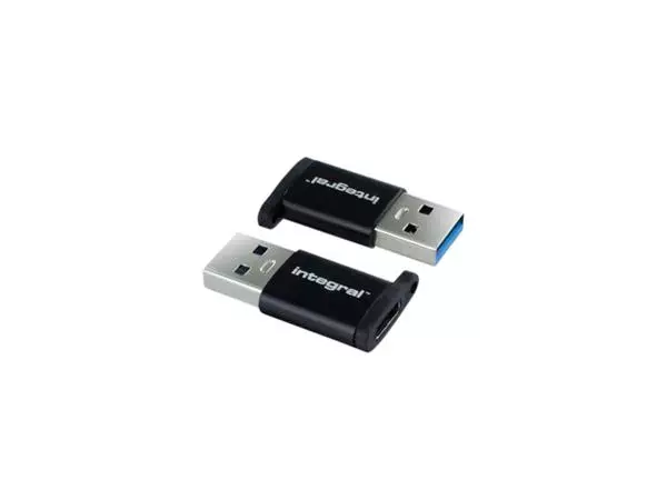 Een Adapter Integral USB-C naar USB-A 2-pack koop je bij Deska Alles voor Kantoor