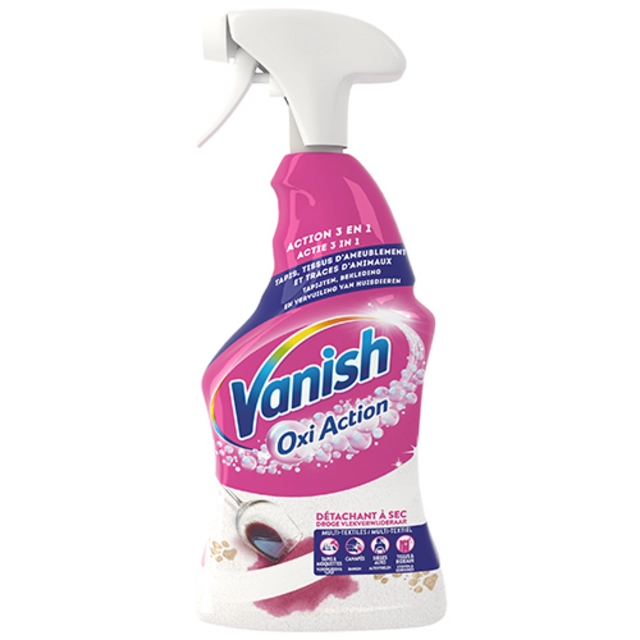 Een Vlekkenverwijderaar Vanish Oxi Action Dry Tapijt 500ml koop je bij Continu Kantoor