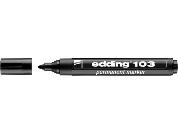 Een Viltstift edding 103 rond medium zwart koop je bij Clippz! Office Supplies