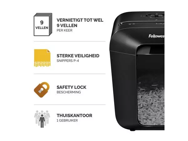 Een Papiervernietiger Fellowes Powershred LX50 snippers 4x37mm zwart koop je bij De Joma BV