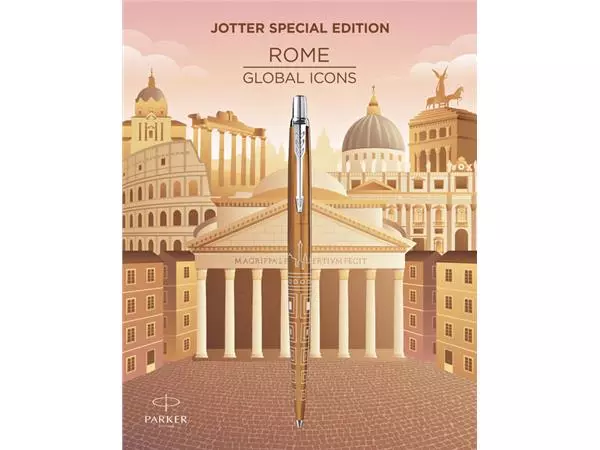 Een Balpen Parker Jotter special edition Rome bronze CT medium koop je bij De Rijk Kantoorshop