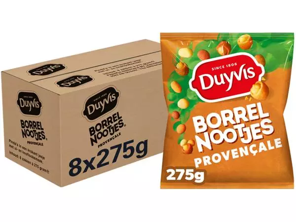 Een Borrelnootjes Duyvis provencale 275gr koop je bij iPlusoffice