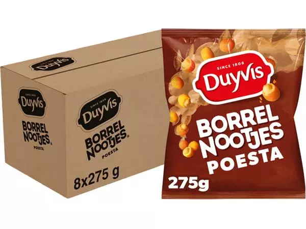 Een Borrelnootjes Duyvis poesta zak 275gr koop je bij Scheepstra Drachten