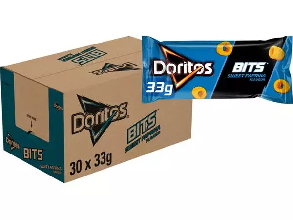 Een Chips Doritos Bits zero's sweet paprika zak 33gr koop je bij QuickOffice BV