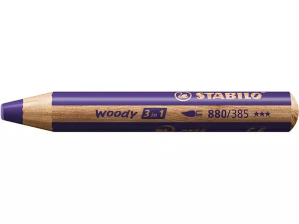 Een Kleurpotloden STABILO 880 woody 3 in 1 multitalent violet koop je bij Peter Wind