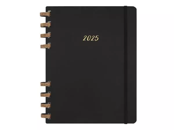 Life planner 2025 Moleskine 12M Spiral 7dagen/2pagina's extra large hc black