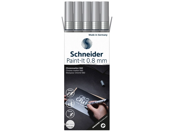 Een Viltstift Schneider Paint-it 060 0.8mm metallic chrome koop je bij Kantorice office & business supplies