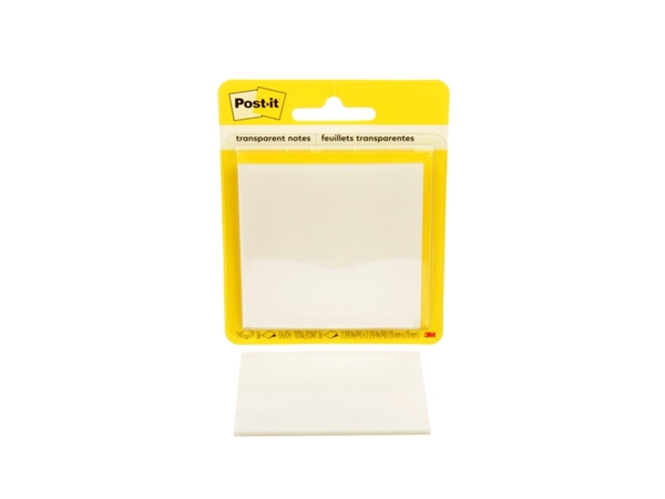 Memoblok Post-it 3M 73x73mm Transparant