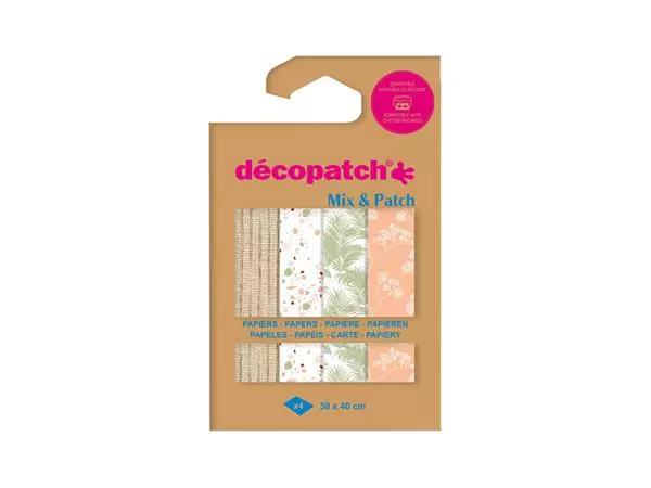 Een Hobbypapier Décopatch 30x40cm set à 4 vel thema Terracotta koop je bij Den Otter Kantoorpartners B.V.