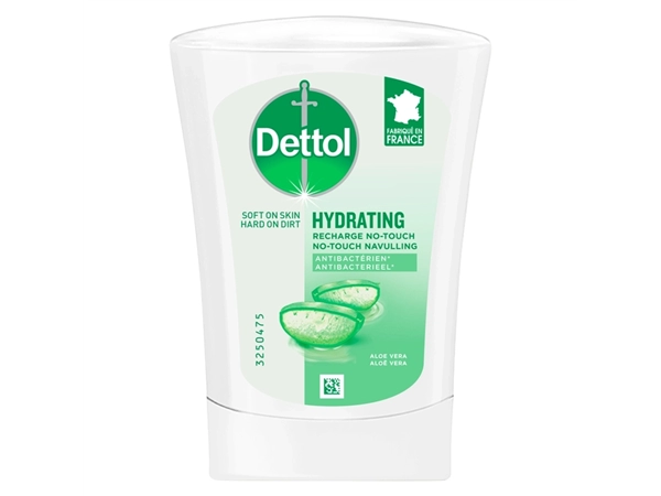 Een Handzeep Dettol Hydrating Aloe Vera antibacterieël 250ml refill No Touch koop je bij All Office Kuipers BV