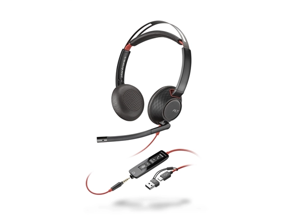 Een Headset HP POLY Blackwire 5220 Stereo USB-C met 3.5 mm plug koop je bij van Kerkvoorde & Hollander B.V.