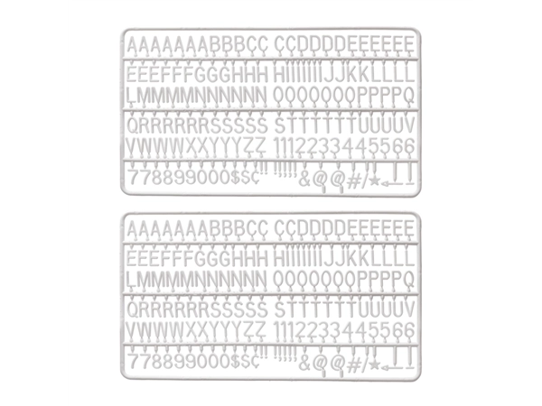 Een Letter set IEZZY voor letterbord 2x150 wit koop je bij Company Supplies