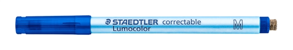 Een Viltstift Staedtler Lumocolor 305 non permanent correctable M blauw koop je bij De Joma BV