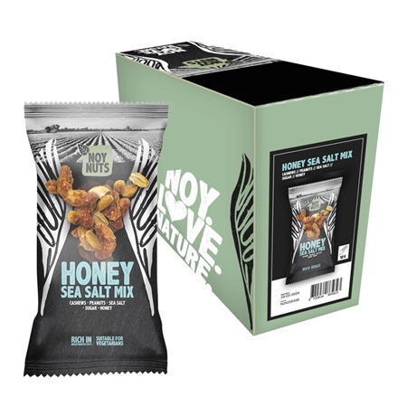 Een Noten NoyNuts honey sea salt mix zak 45 gram koop je bij iPlusoffice