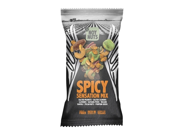 Een Noten NoyNuts spicy sensation mix zak 45 gram koop je bij De Joma BV